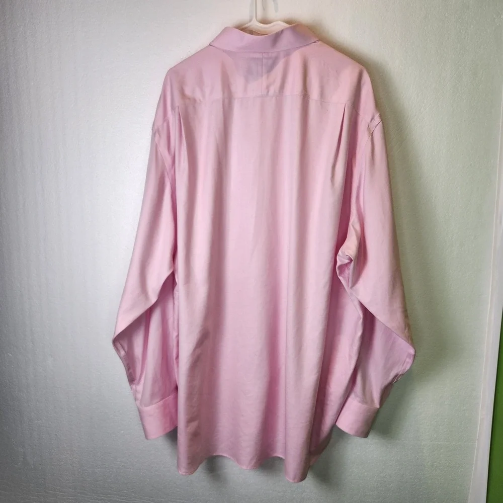 Charles Tyrwhitt Pink‎ Non-Iron Dress Shirt Classic Fit 19/37 Cotton Twill Mens
